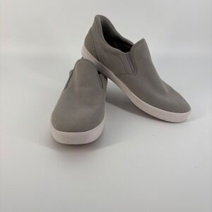 Kizik Madrid Eco Slip On Shoes Mens 15‎ Wide Grey Canvas Hands Free Sneaker
